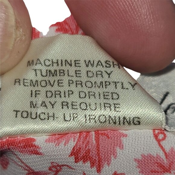 33. Joy Gordon Vintage Floral Print Dress red and white size 12 - Picture 9 of 10